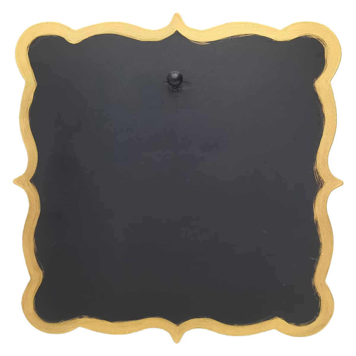 THe Porch Round-Top Black and Gold Scalloped Display Board
