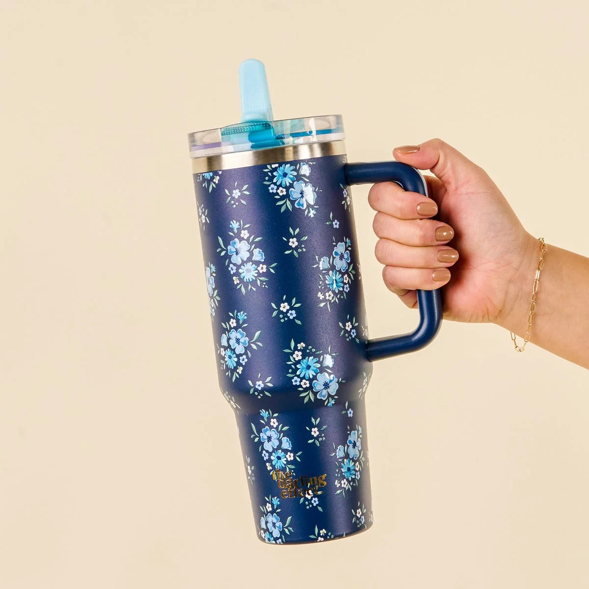 The Darling Effect Endless Daydream Navy 40 oz Lifestyle Flip Straw Tumbler