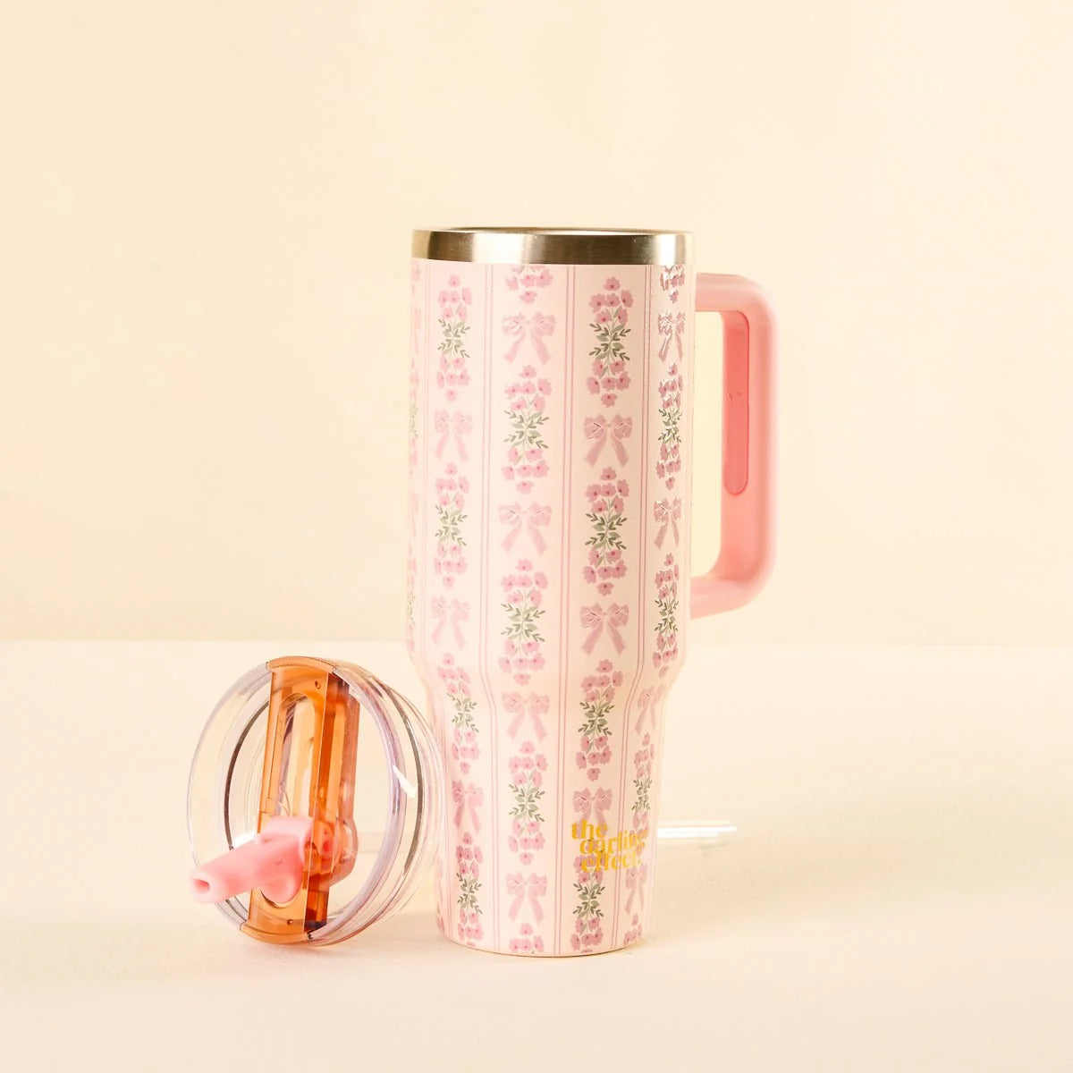 The Darling Effect Oh So Fancy Pink 40 oz Lifestyle Flip Straw Tumbler