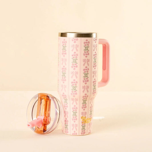 The Darling Effect Oh So Fancy Pink 40 oz Lifestyle Flip Straw Tumbler