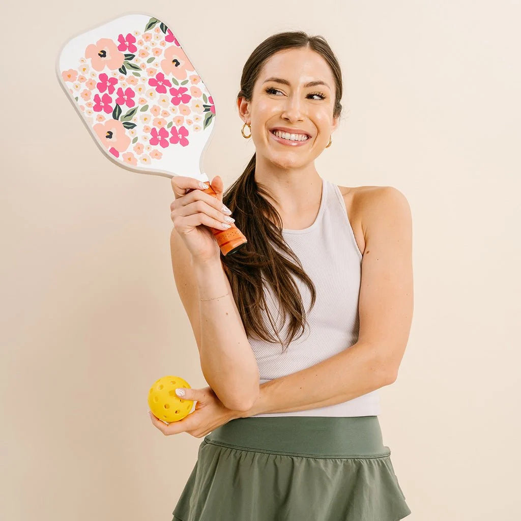 The Darling Effect Lively Flora Pink Pickleball Paddle