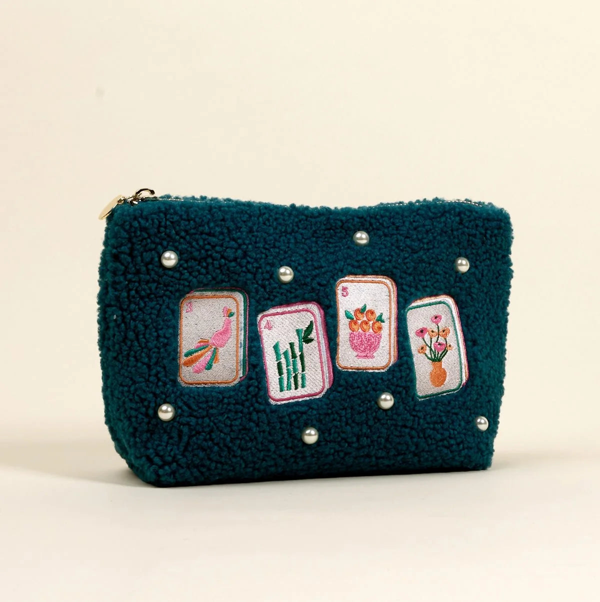 The Darling Effect It's Mahj Time Teddy Pouch