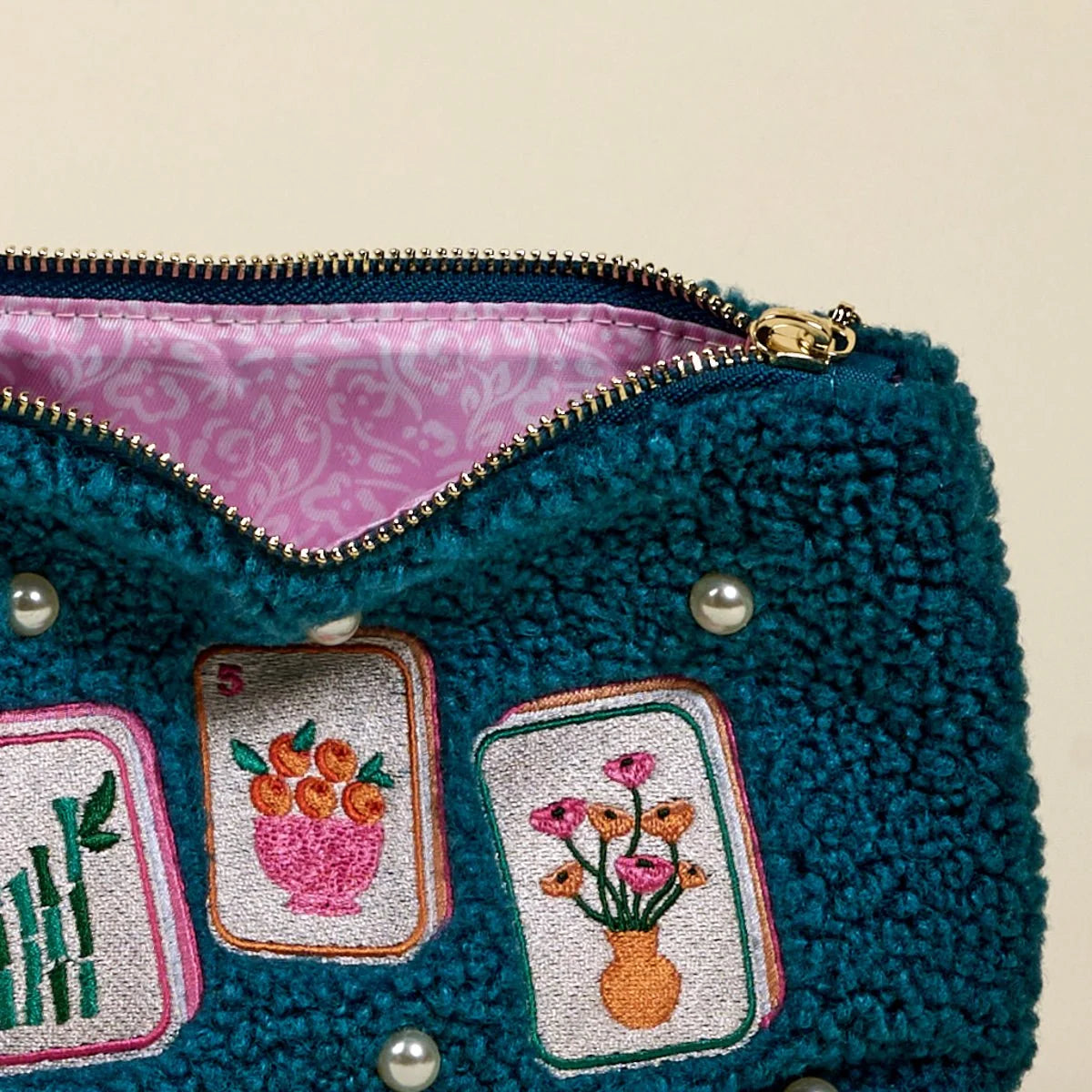 The Darling Effect It's Mahj Time Teddy Pouch