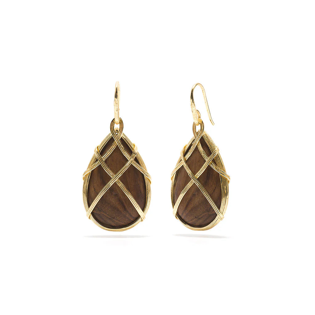 Capucine De Wulf Earth Goddess Drop Earrings - Teak