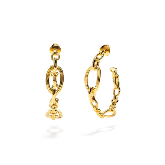 Capucine De Wulf Monique chain Hoop Earring- Gold