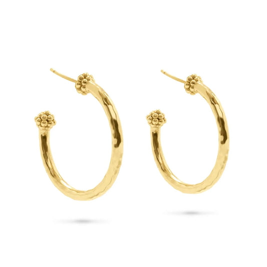 Capucine De Wulf Berry Slice Medium Hoop Earring- Gold