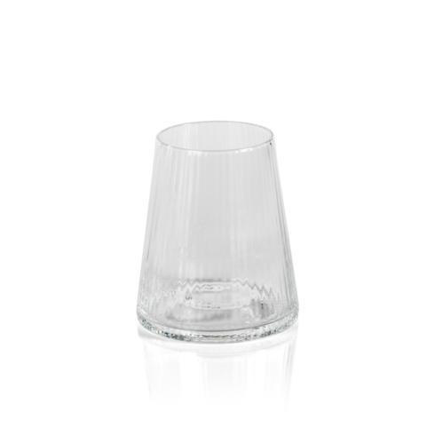 Zodax Bandol Fluted Textured Stemless Wine Glass