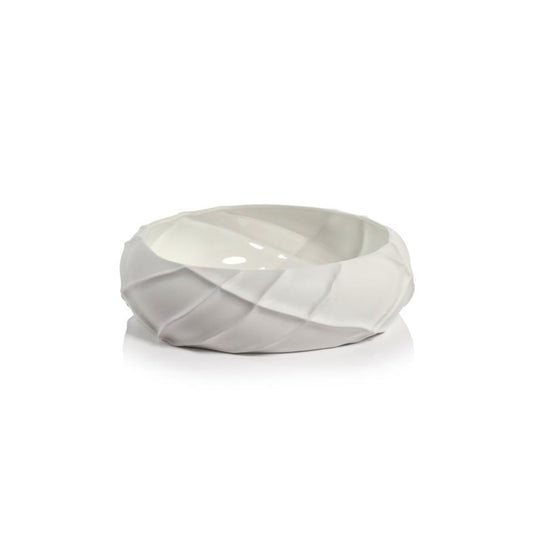 Zodax Belize Ridged Bowl - White