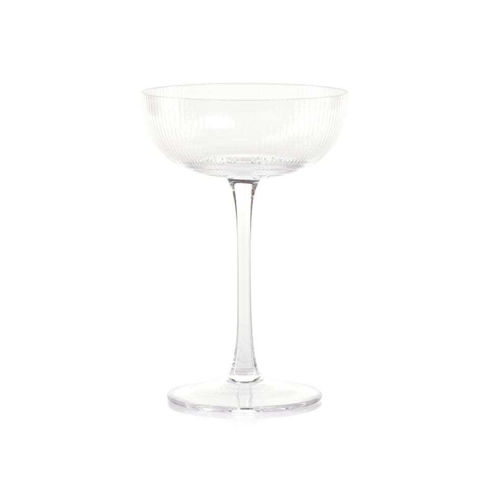 Zodax Bandol Fluted Textured Optic Design Martini Glass