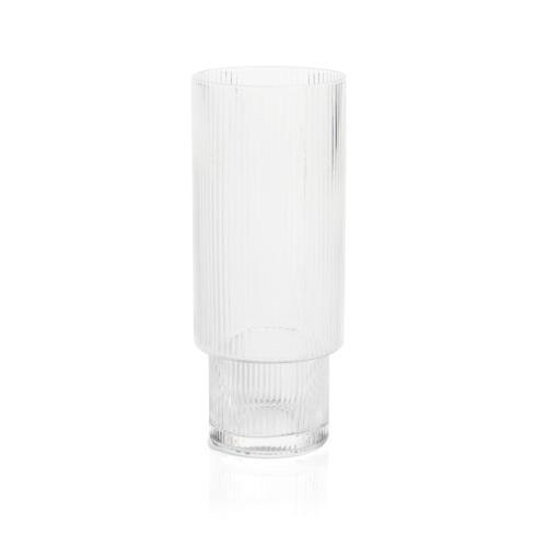 Zodax Bandol Fluted Textured Optic Design Highball Glass