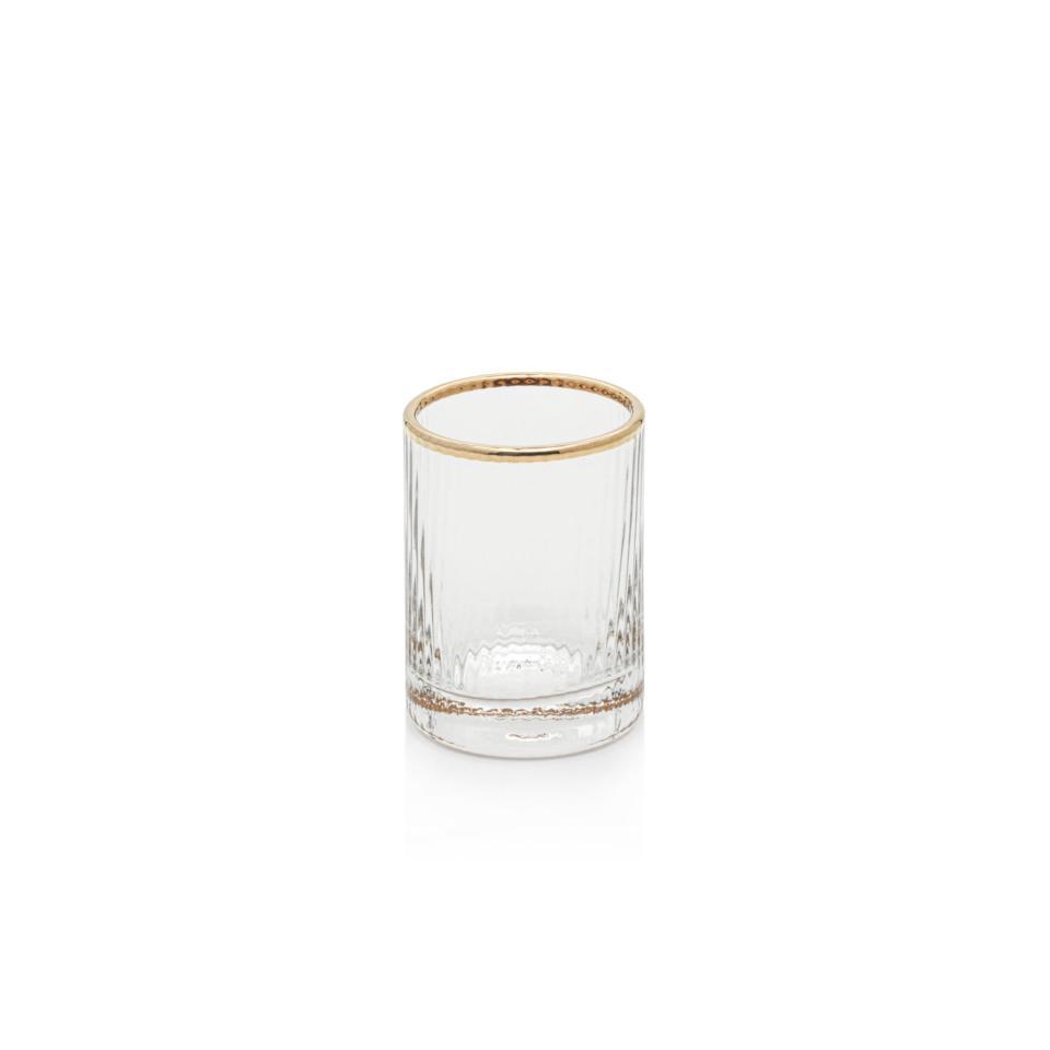 Zodax Optic with Gold Rim Shot Glass