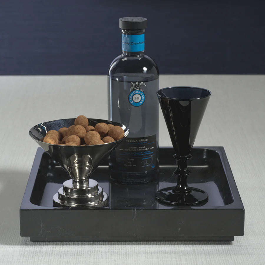 Zodax Nero Marquina Natural Marble Tray - Large