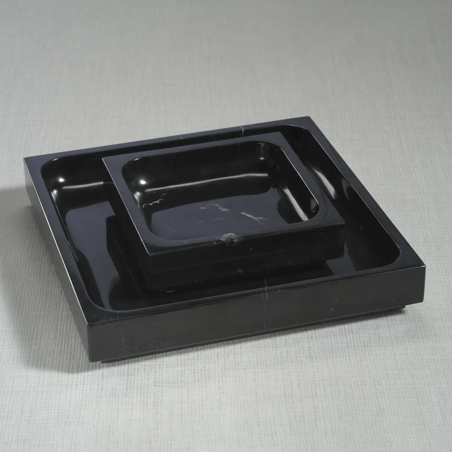 Zodax Nero Marquina Natural Marble Tray - Small