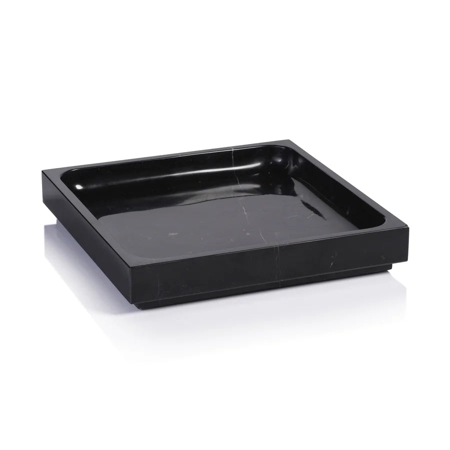 Zodax Nero Marquina Natural Marble Tray - Large
