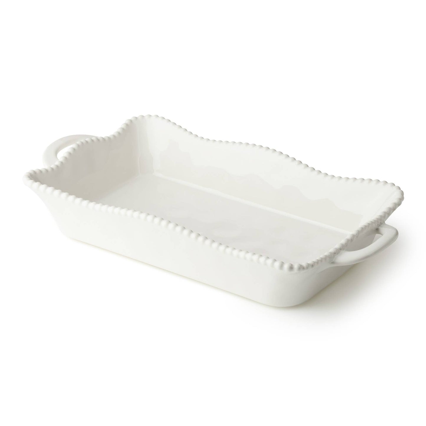 The Porch Perlette Cream Medium Rectagular Baker 14in x 8.75in