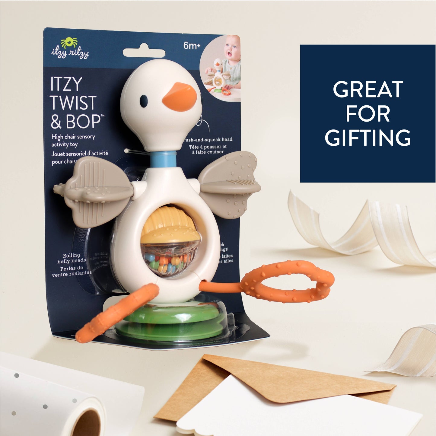 *The Porch NEW* Itzy Twist & Bop™ - High Chair Sensory Toy Goose