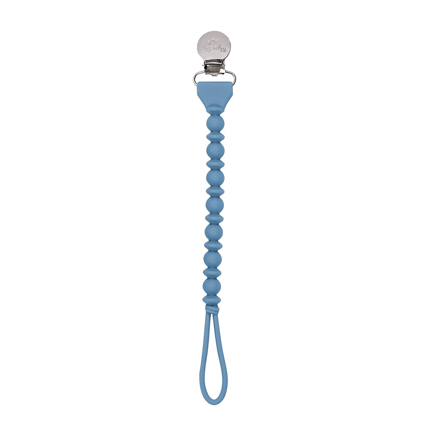 The Porch Sweetie Strap™ Silicone One-Piece Pacifier Clips: Blue Beaded