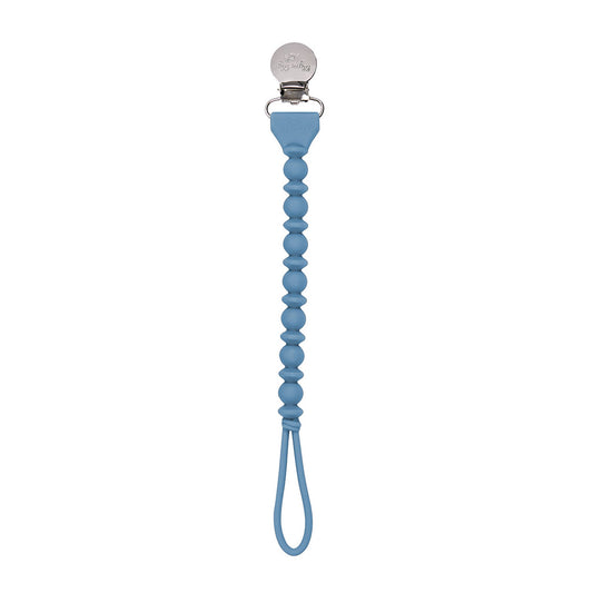 The Porch Sweetie Strap™ Silicone One-Piece Pacifier Clips: Blue Beaded