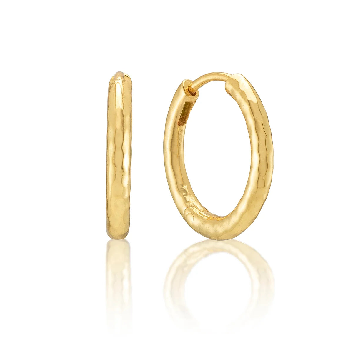 Capucin De Wulf Clover Hoop Earrings with Double Sided Charm - MOP