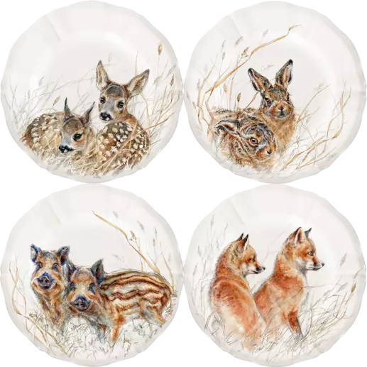 Gien Sologne Wildlife Young Canape Plate