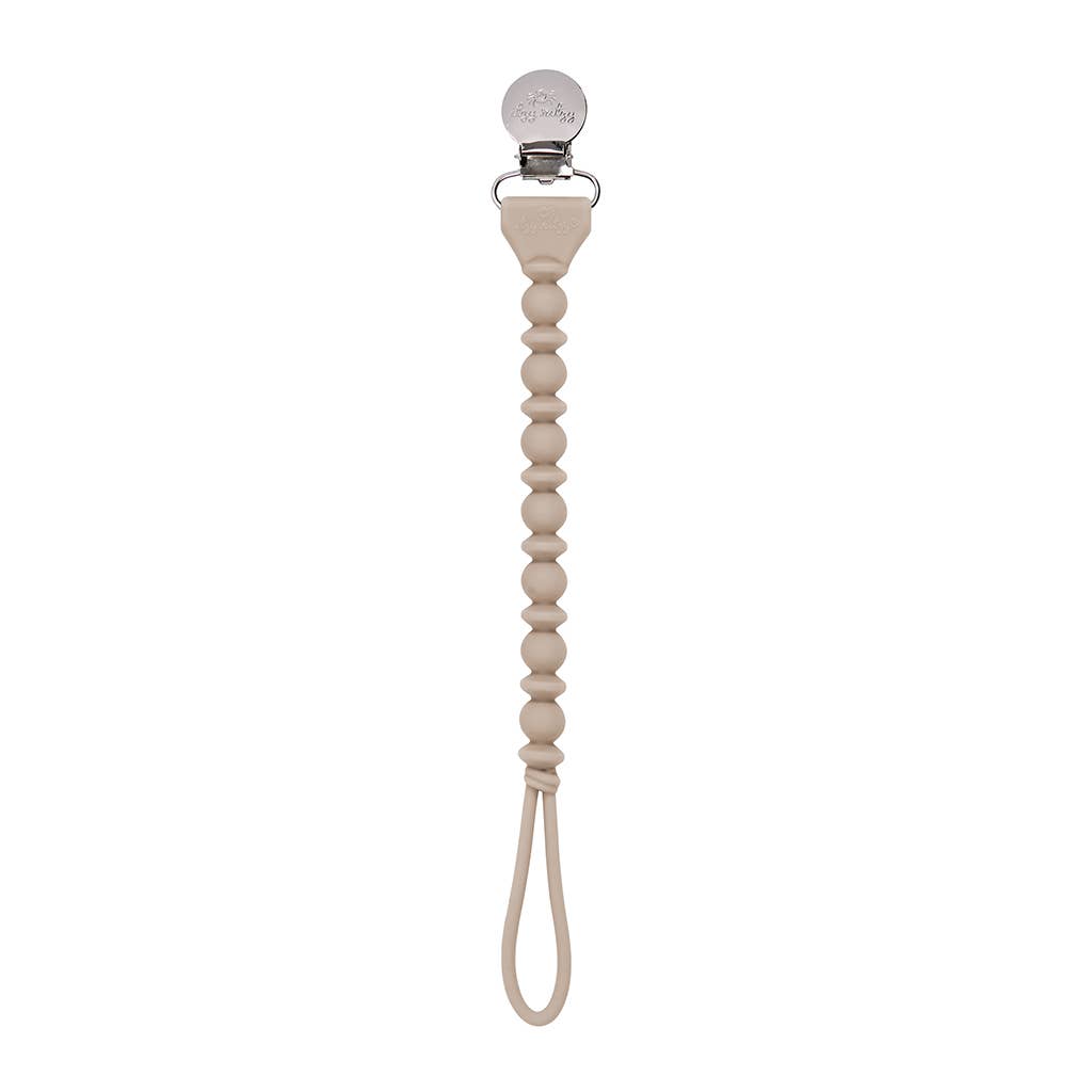 The Porch Sweetie Strap™ Silicone One-Piece Pacifier Clips: Blue Beaded