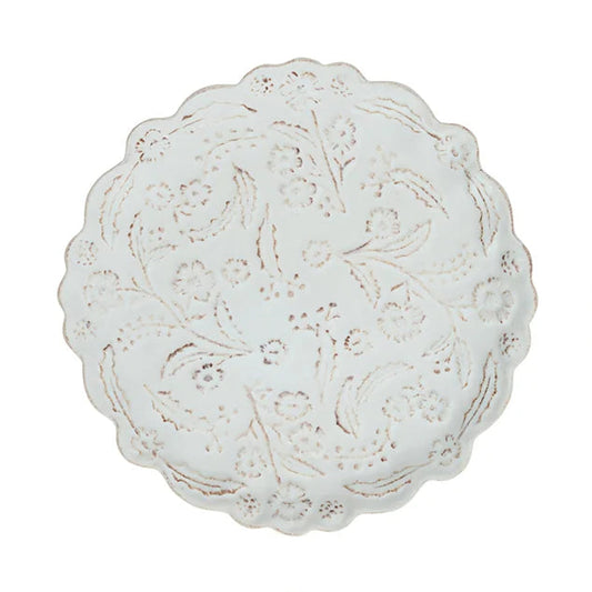 Juliska Thistle Cocktail Plate - Whitewash