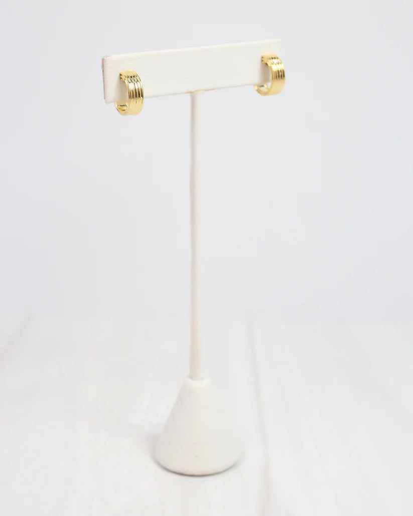 Caroline Hill Jennie Small Gold Hoop Earring