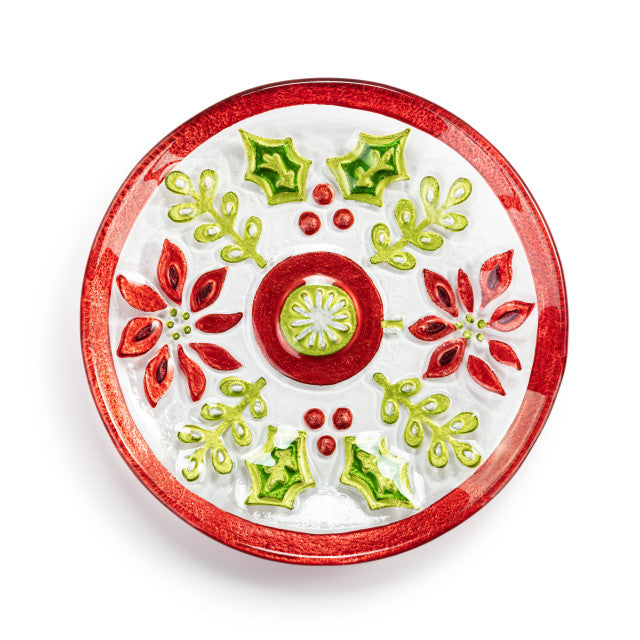 Demdaco Holly Pattern Mini Round Plate