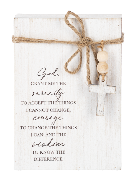 Ganz Prayer Message Block with Beaded Cross