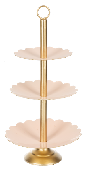 The Porch CBK Home Three-TIer Blush Pedestal Stand