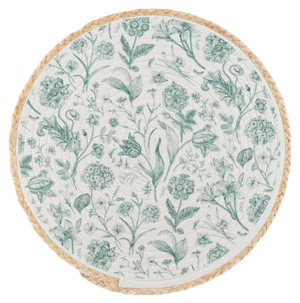 Ganz Round Green Botanical Placemat