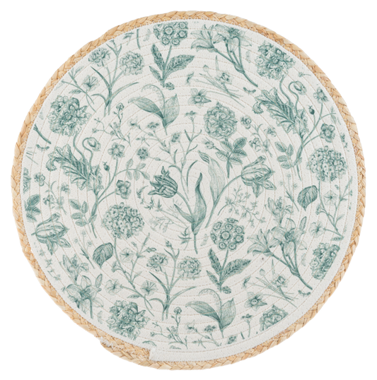 Ganz Round Green Botanical Placemat