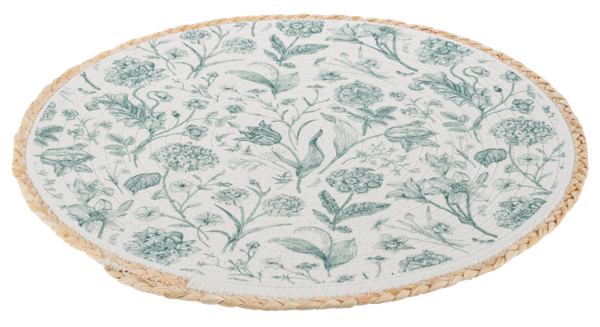 Ganz Round Green Botanical Placemat