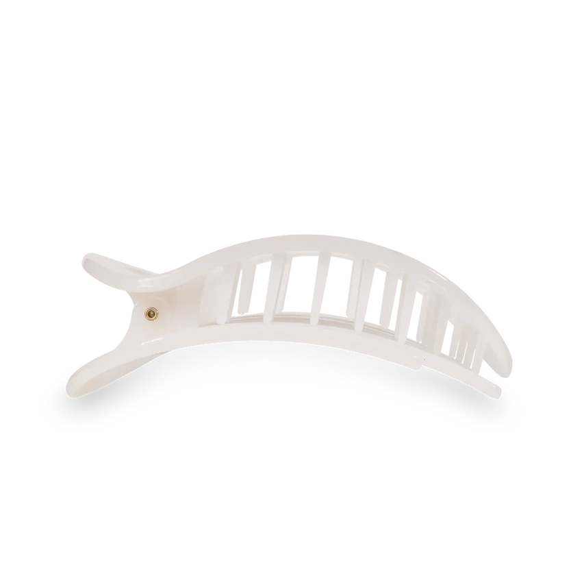 Teletie Small Coconut White Large Flat Round Clip