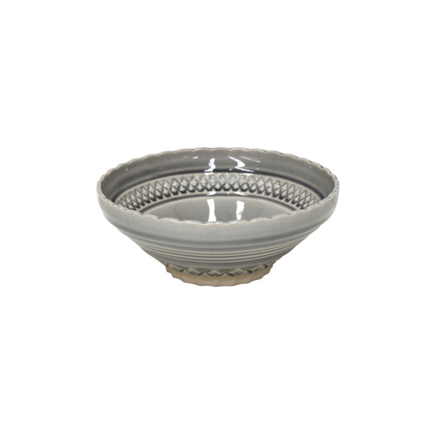 Costa Nova Cristal Grey Craquelee Cereal Bowl