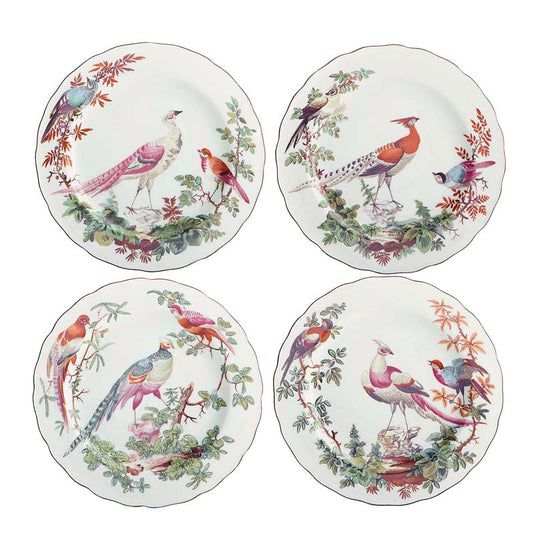 Mottahedeh Chelsea Bird Dessert Plates Set of 4