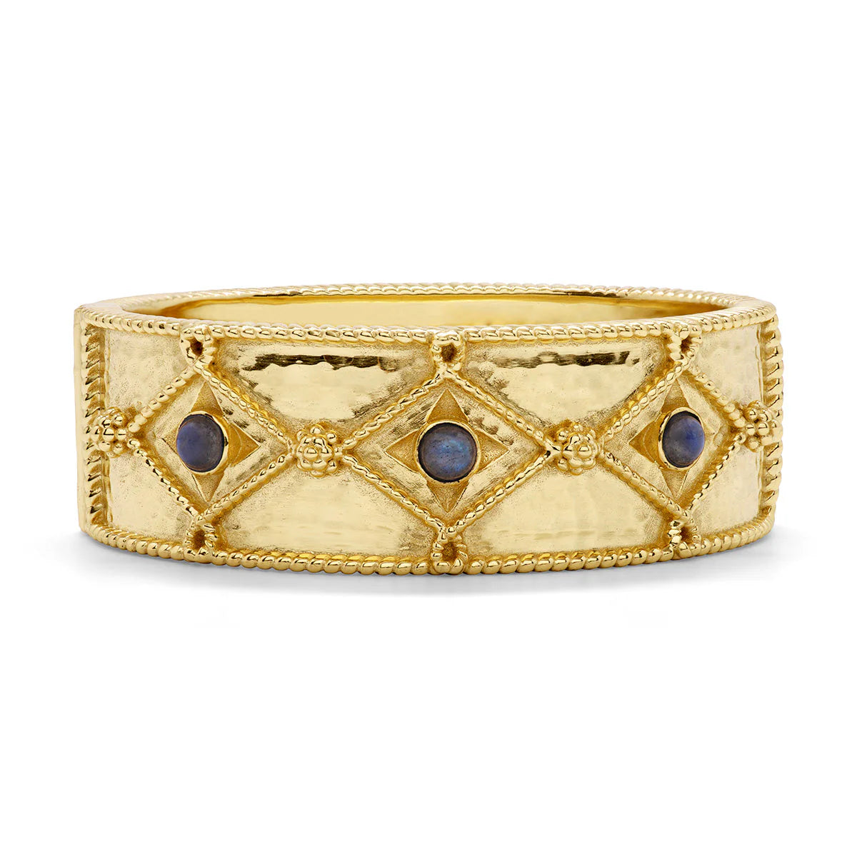 Capucine De Wulf Victoria Hinged Bangle- Blue/Gold