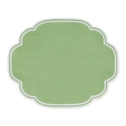 The Porch Design Imports Fresh Green Scalloped Placemat