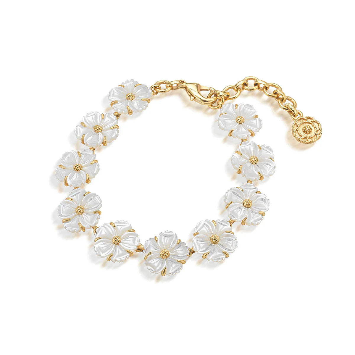 Capucine De Wulf Mermaid Garden Petite Riviere Bracelet, 7"+1.5"