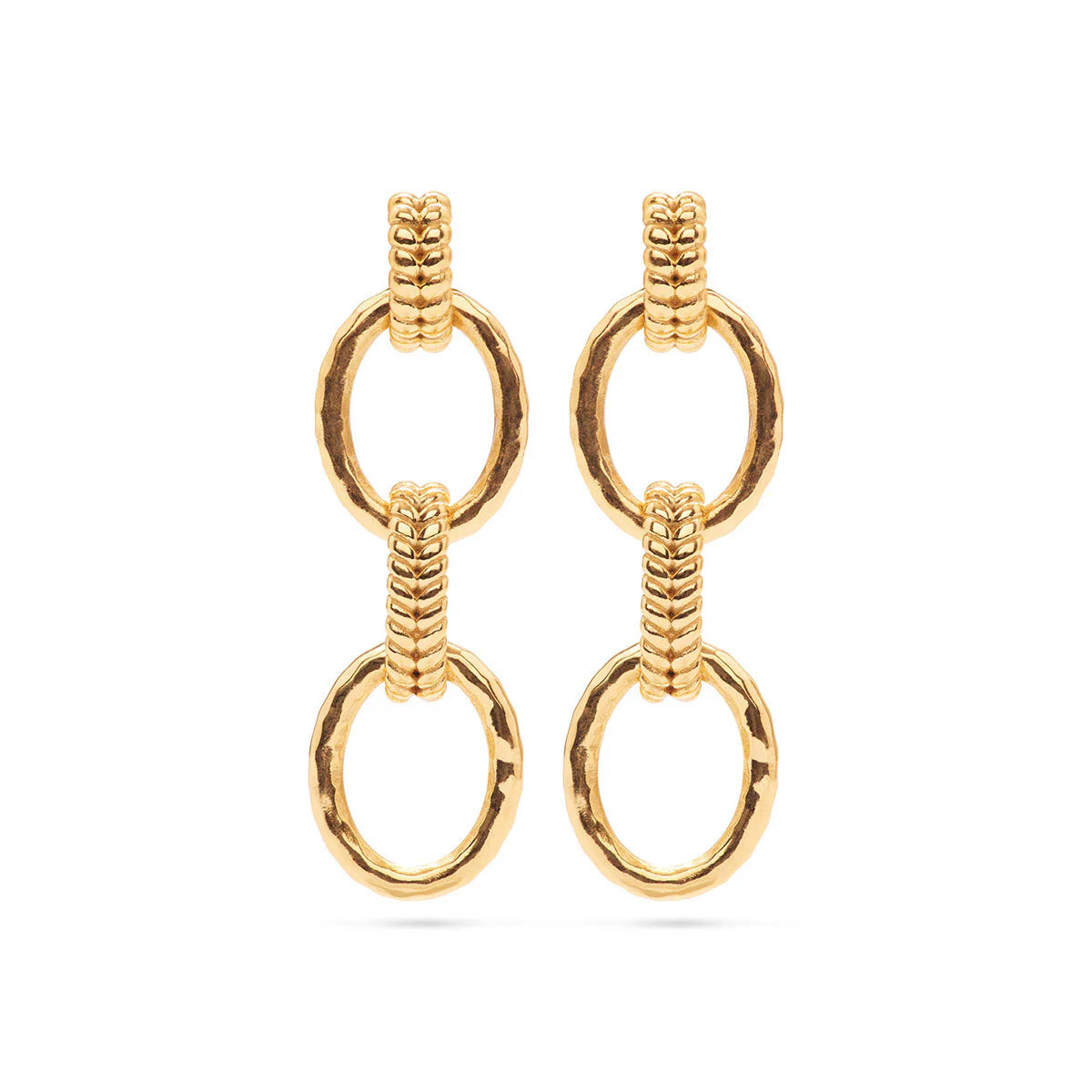 Capucine De Wulf Cleopatra Regal Double Link Earrings- Gold