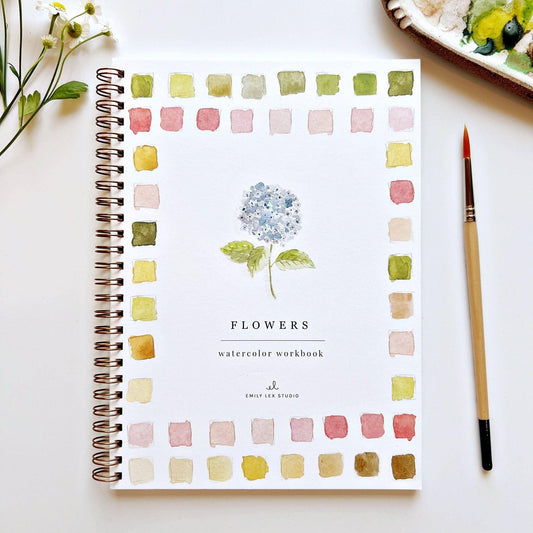 The Porch Flowers watercolor workbook