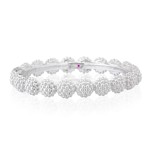 Capucine De Wulf Berry Eternity Hinged Bangle, S/M - Silver