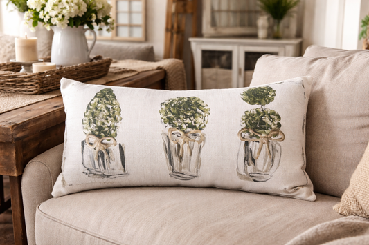 The Porch GA Topiaries Lumbar Pillow