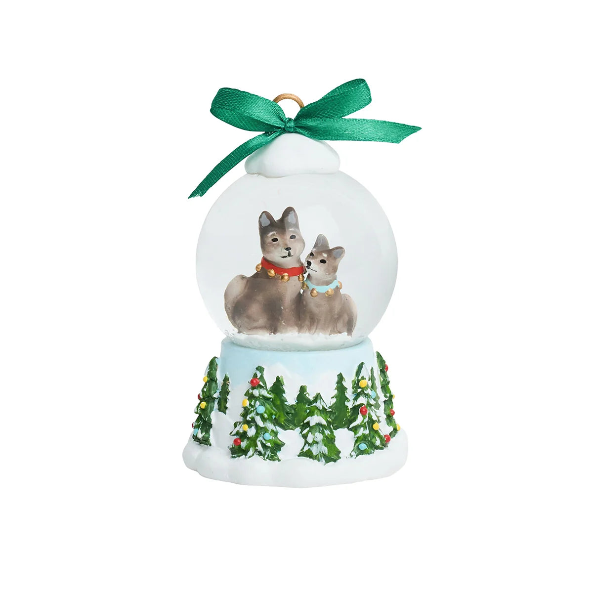 North Pole Husky Snow Globe Place Card Holder