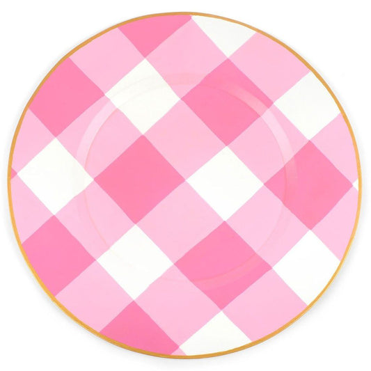 Jaye's Studio Plaid Pink Charger