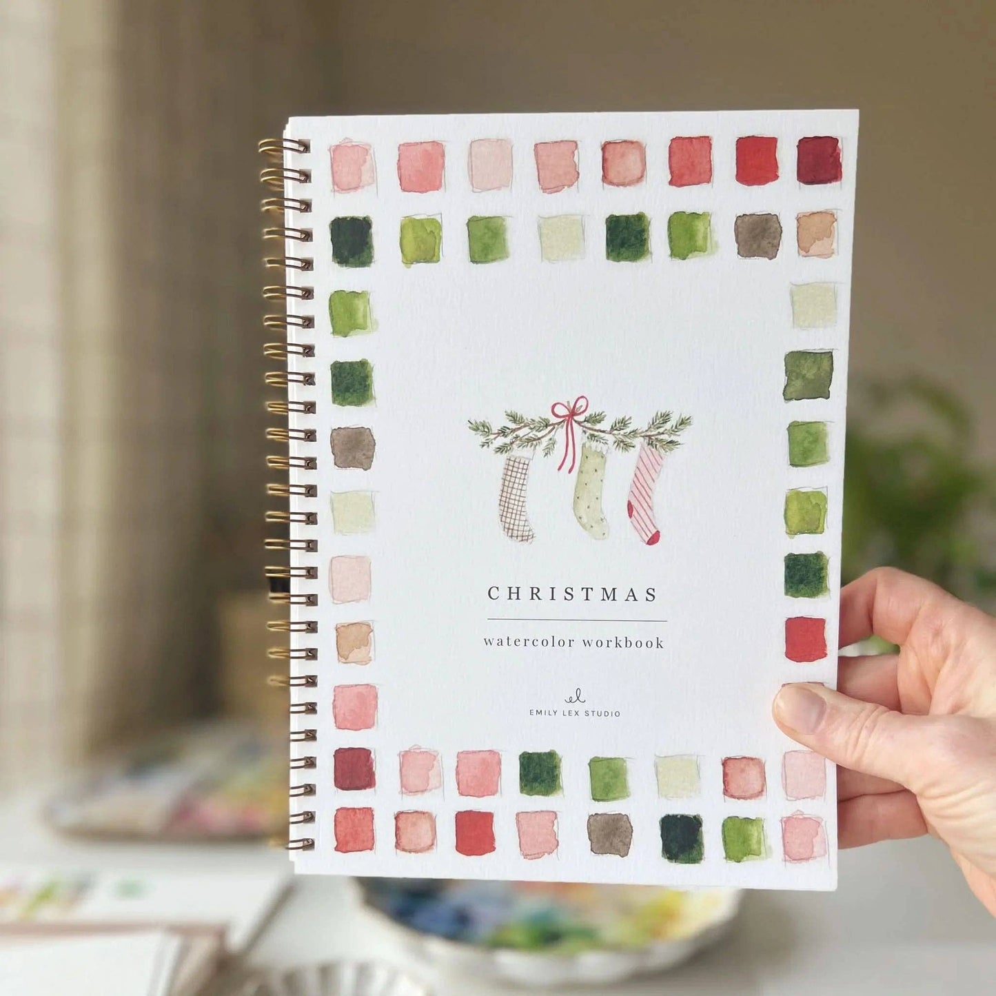 The Porch Christmas watercolor workbook