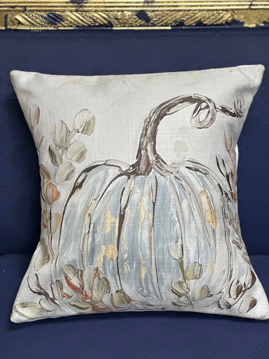 The Porch GA Blue Pumpkin Pillow