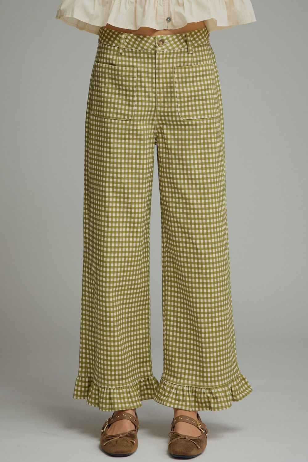 Plaid Olive Pants