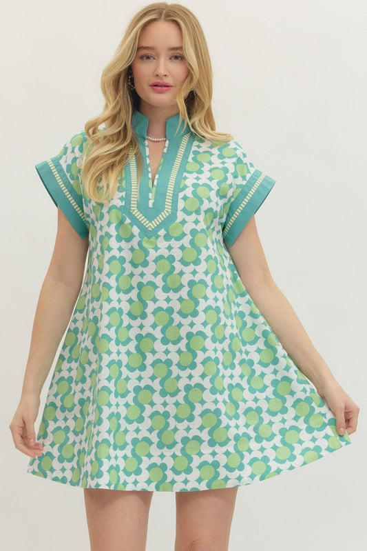 Entro Emerald Tide Mini Dress