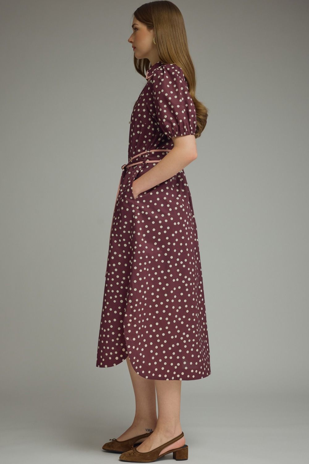Polka Dot Plum Dress